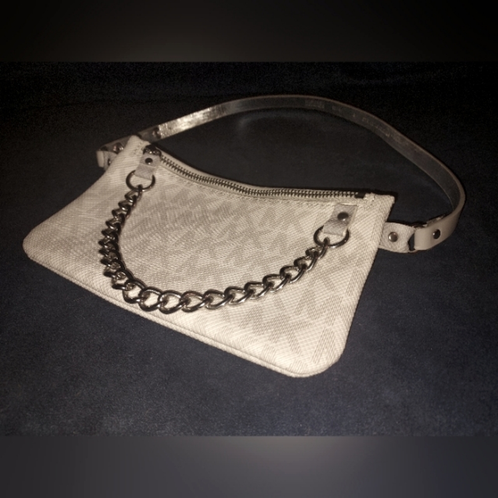 ⚜️MICHAEL by MICHAEL KORS⚜️Fanny-Pack⚜️33"or<⚜️Classic White MK Design⚜️